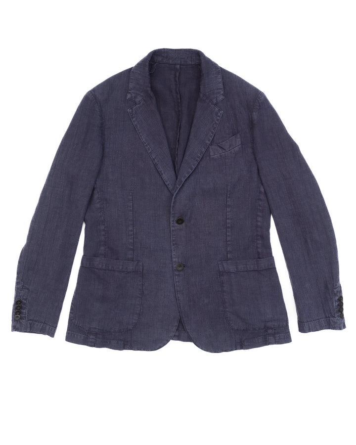 The Alvin Jacket in Indigo Linen