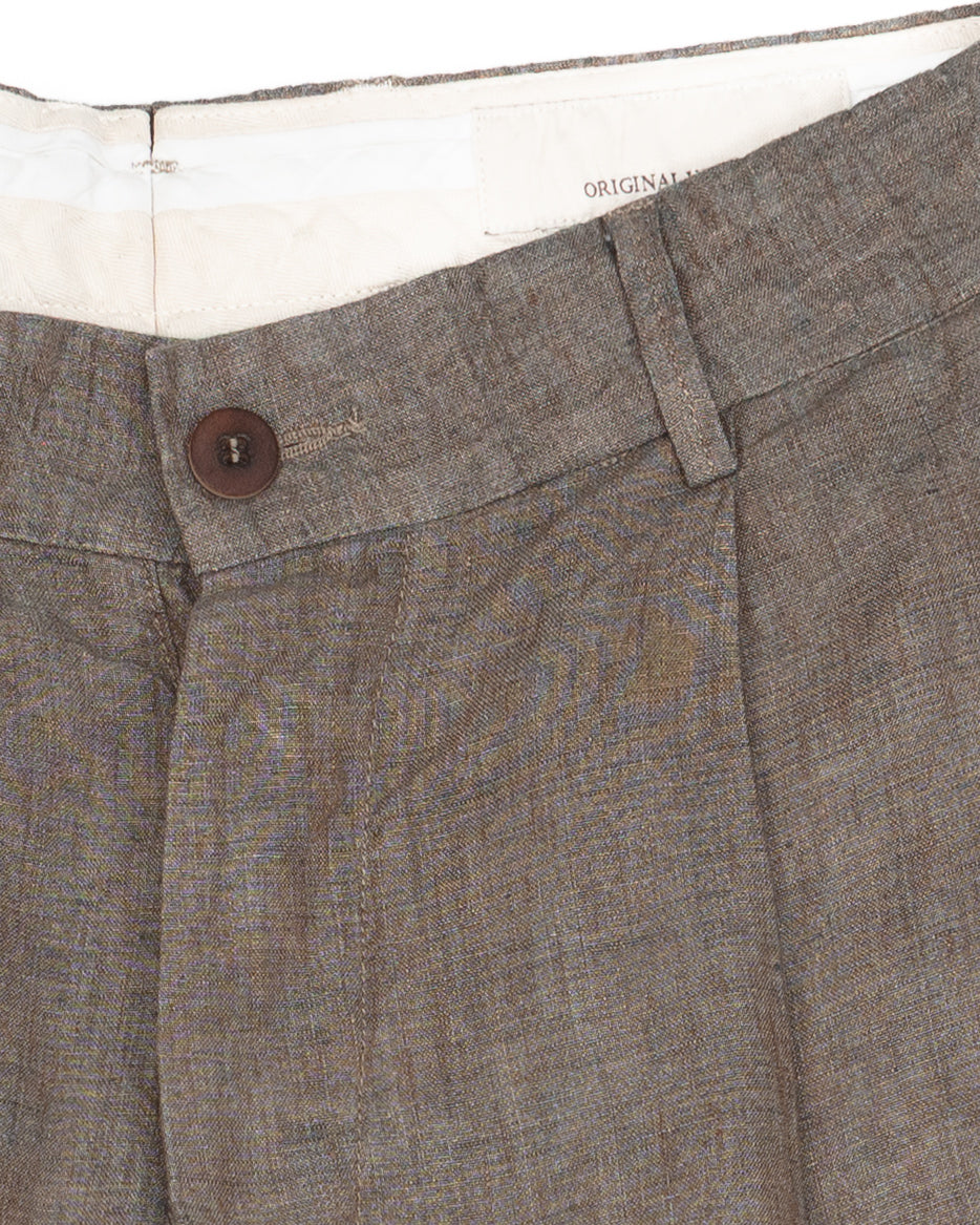The Sirio Pant in Copper Green Linen