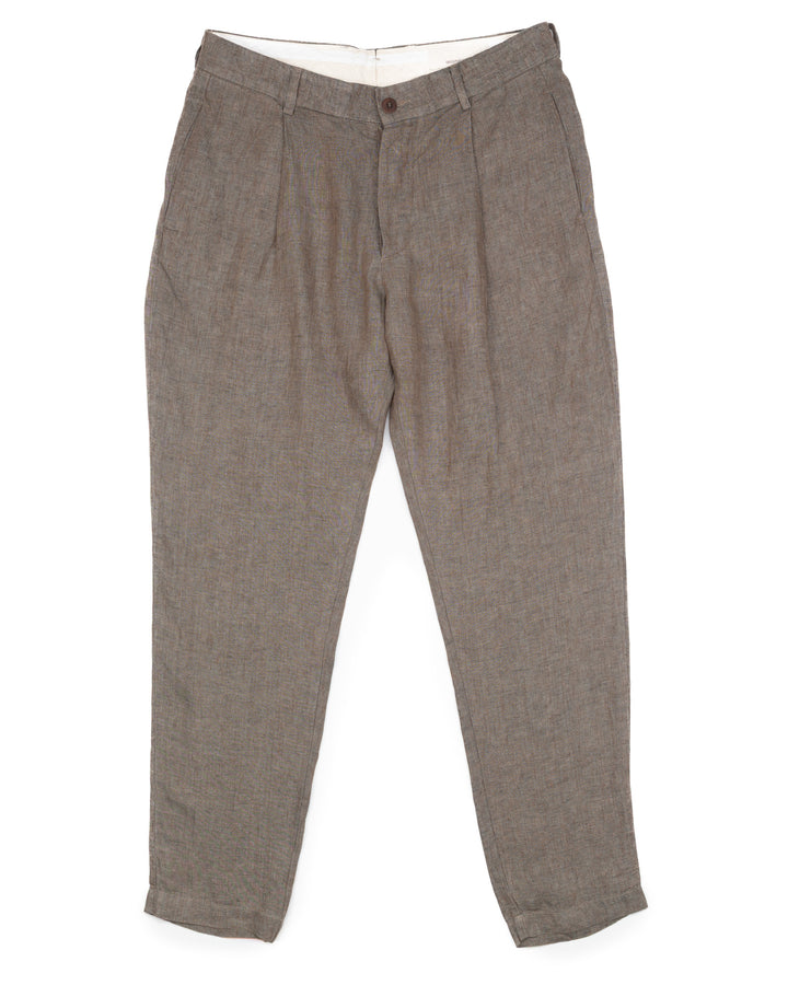 The Sirio Pant in Copper Green Linen