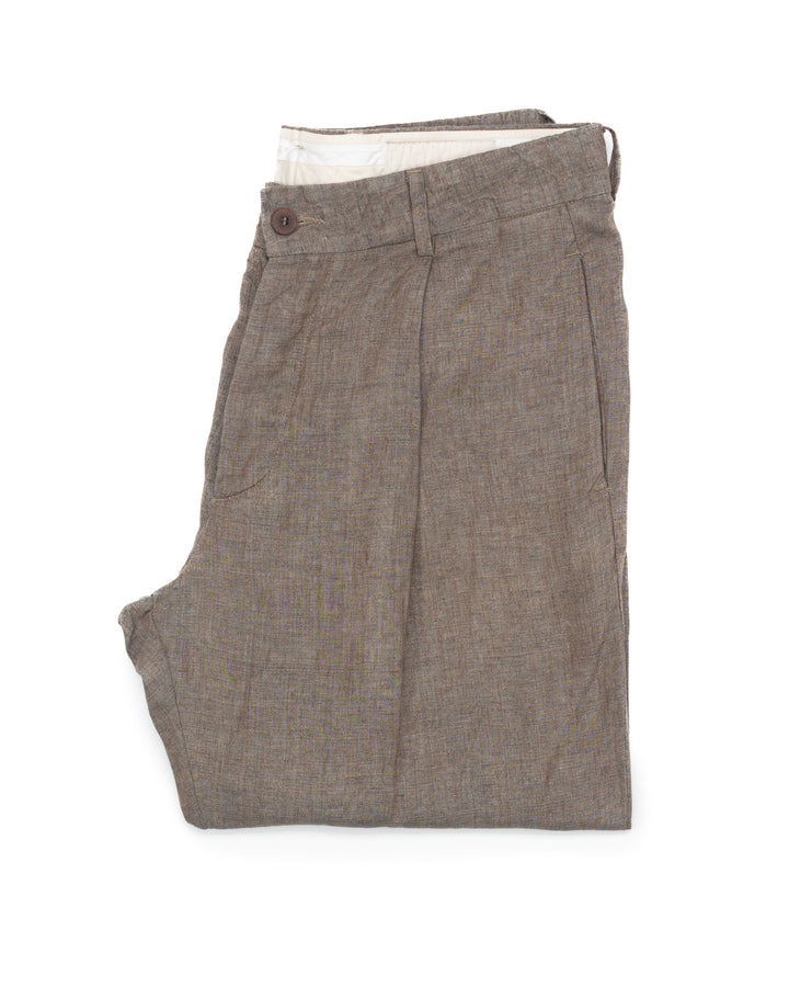 The Sirio Pant in Copper Green Linen
