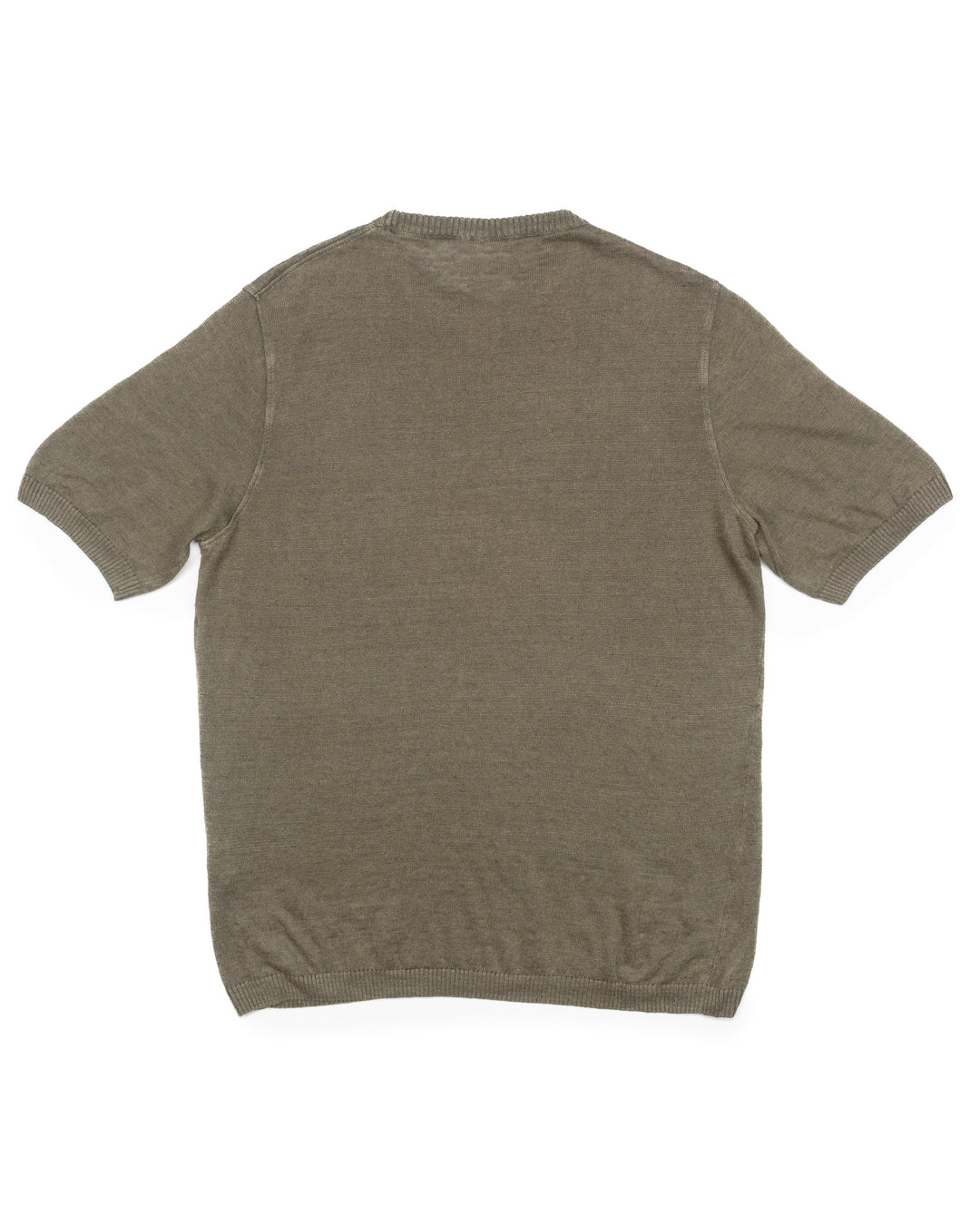 PL10 Short Sleeve Linen Crewneck in Military Green
