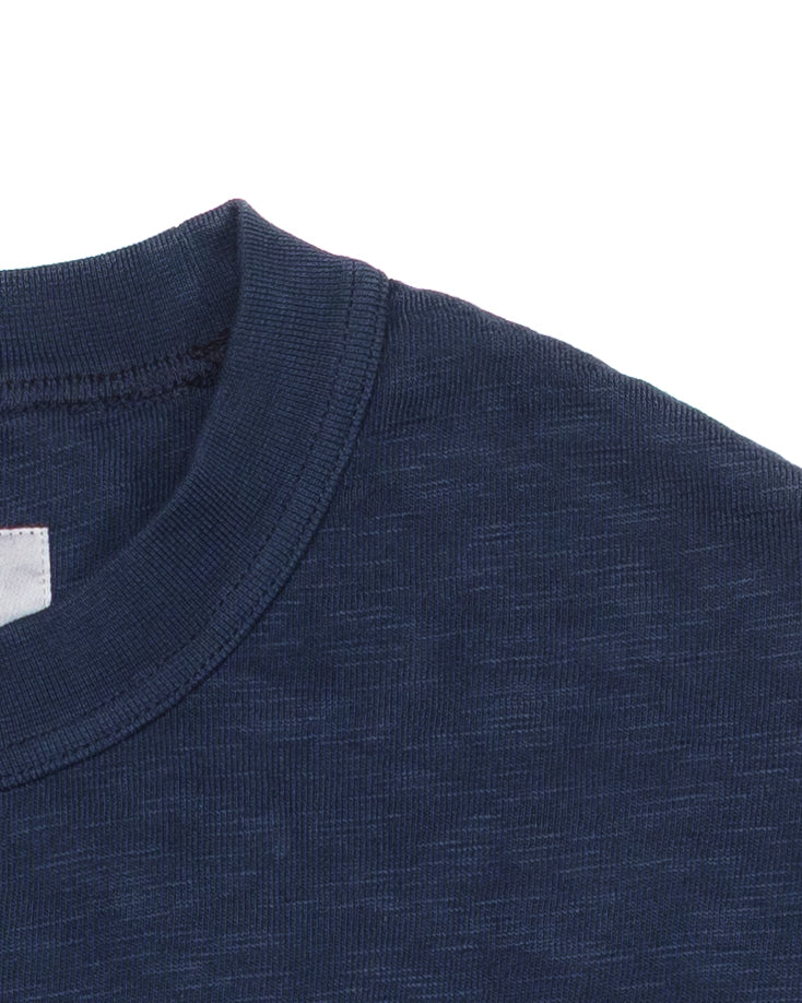The Flame Crewneck in Indigo Slub