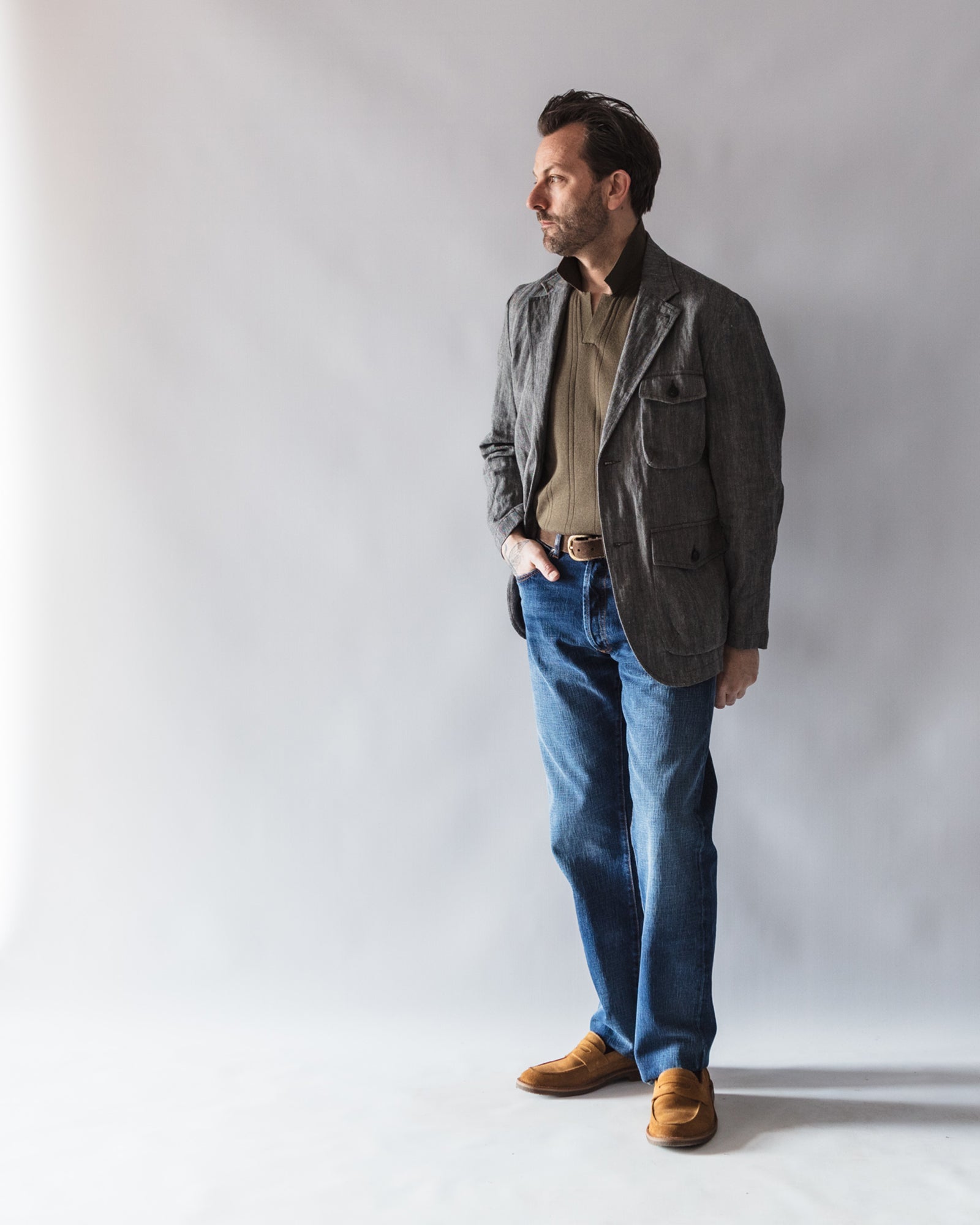 ジャケット・アウター 87-88FW y50's style herringbone chester Chester Jacket in Washed Herringbone – The Revive Club