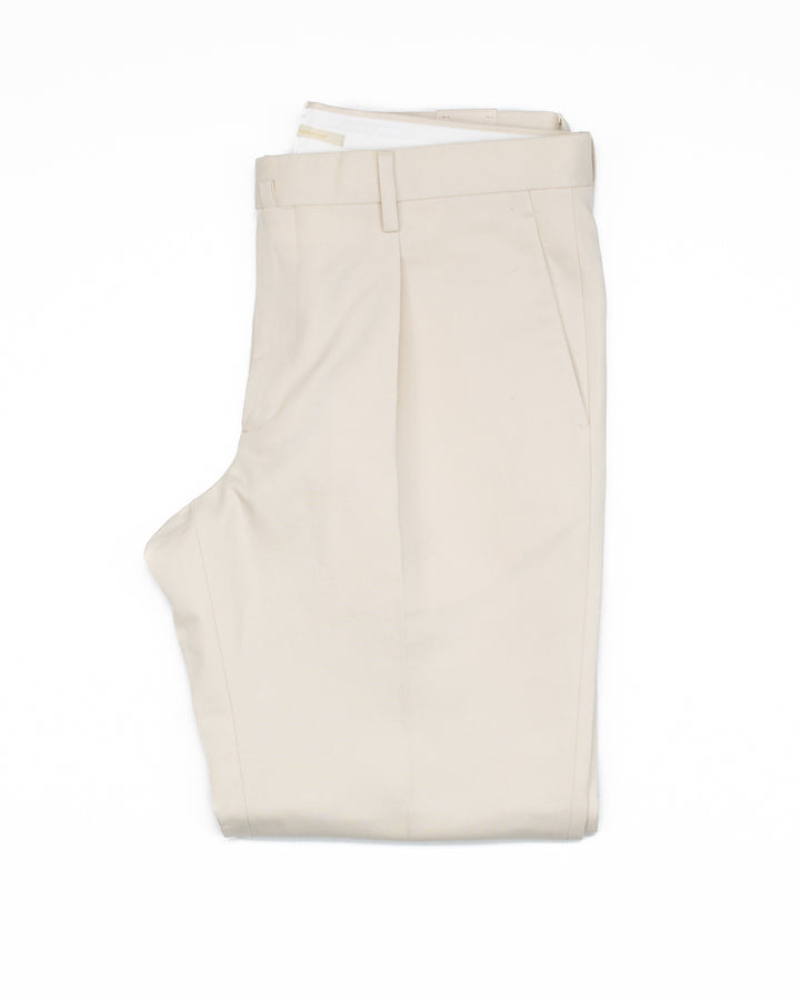 The BG21S Cotton & Linen Pant in Chalk
