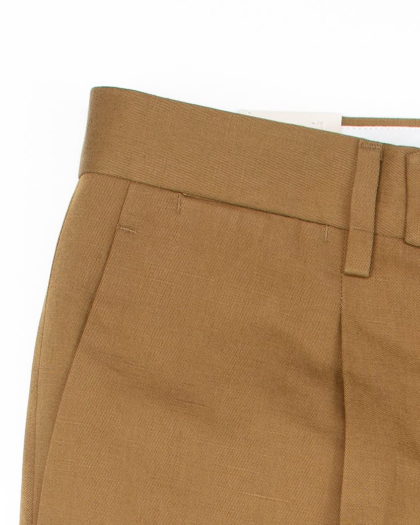 The BG21S Cotton & Linen Pant in Tobacco