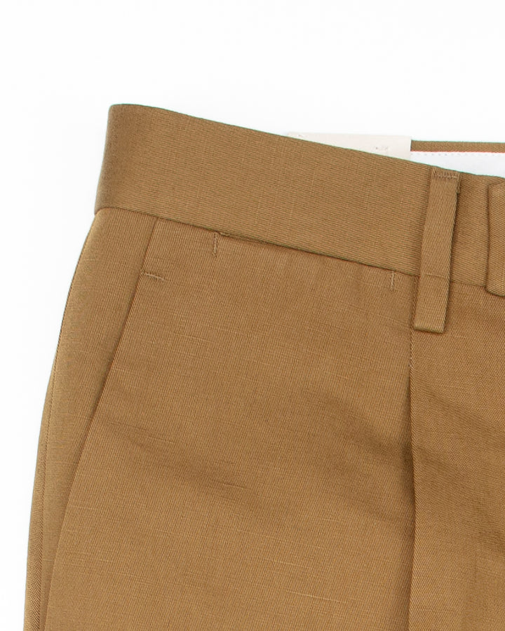 The BG21S Cotton & Linen Pant in Tobacco