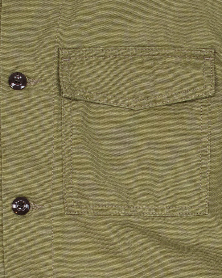 The Concord Work Shirt in Military Green Canvas