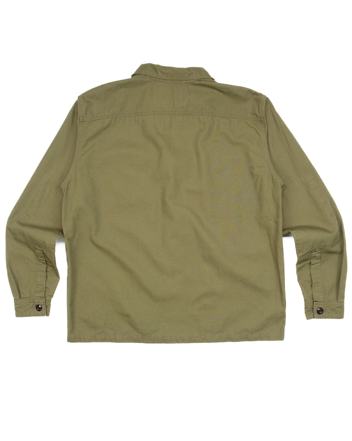The Concord Work Shirt in Military Green Canvas