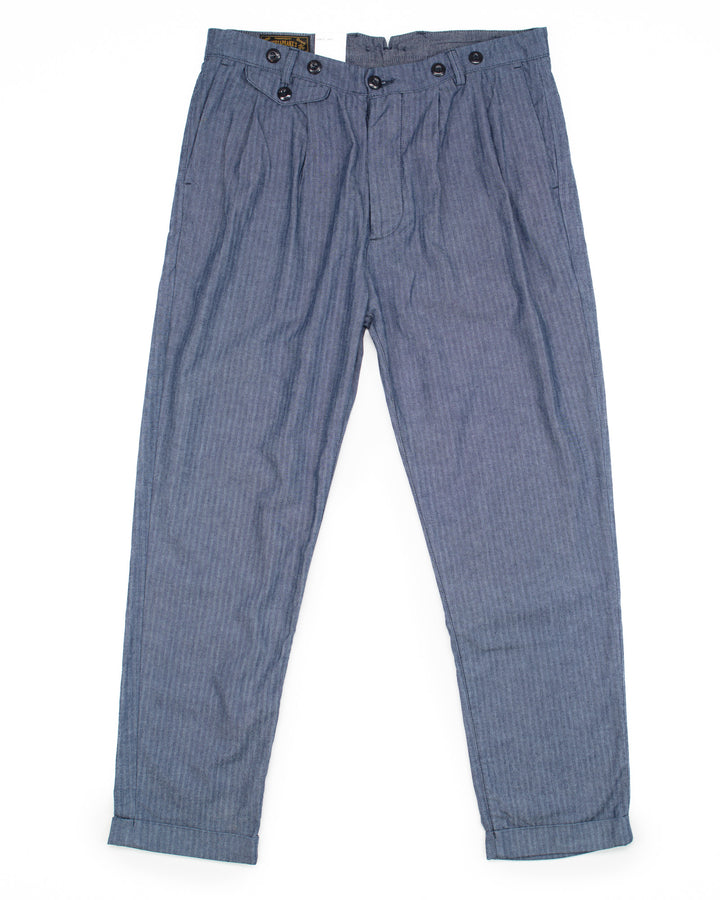 The Putney Double Pleated Trouser in HBT