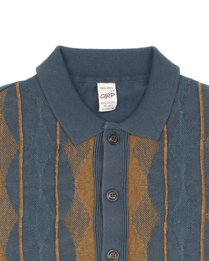 JZ1 Open Polo in Ombra & Tobacco