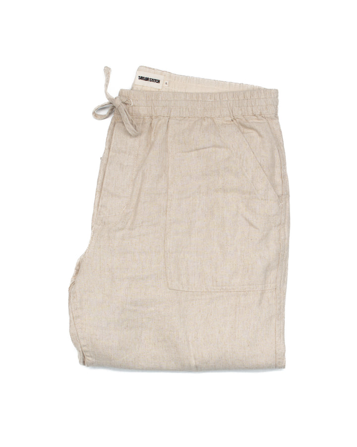The Breakwater Pant in Natural Herringbone #1788