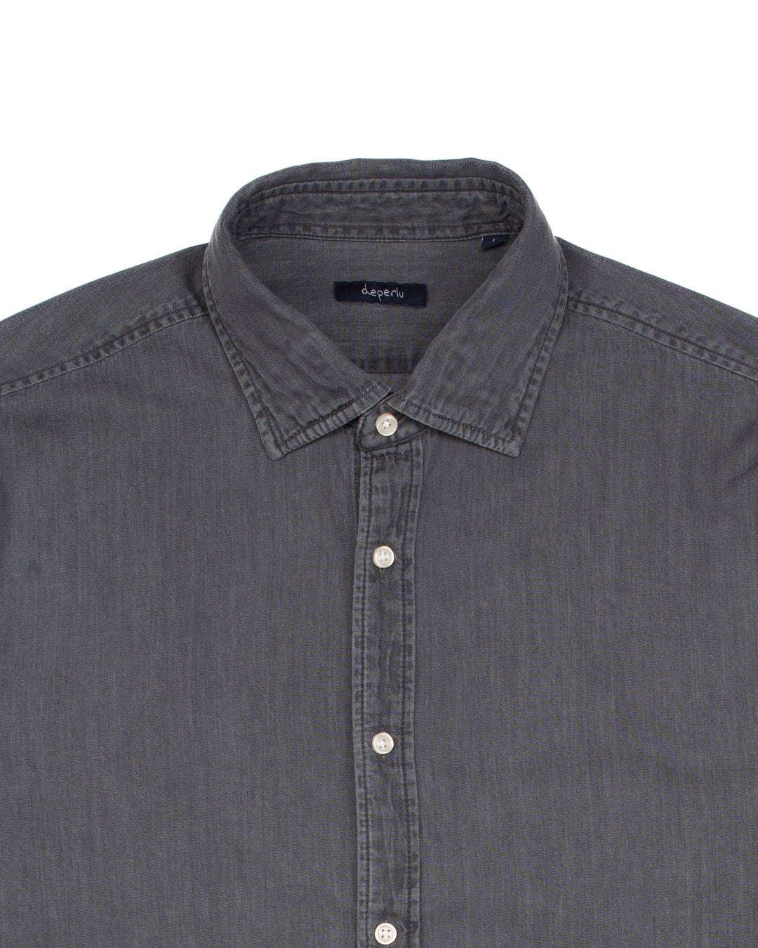 The Neil Shirt in Rinsed Grey Denim