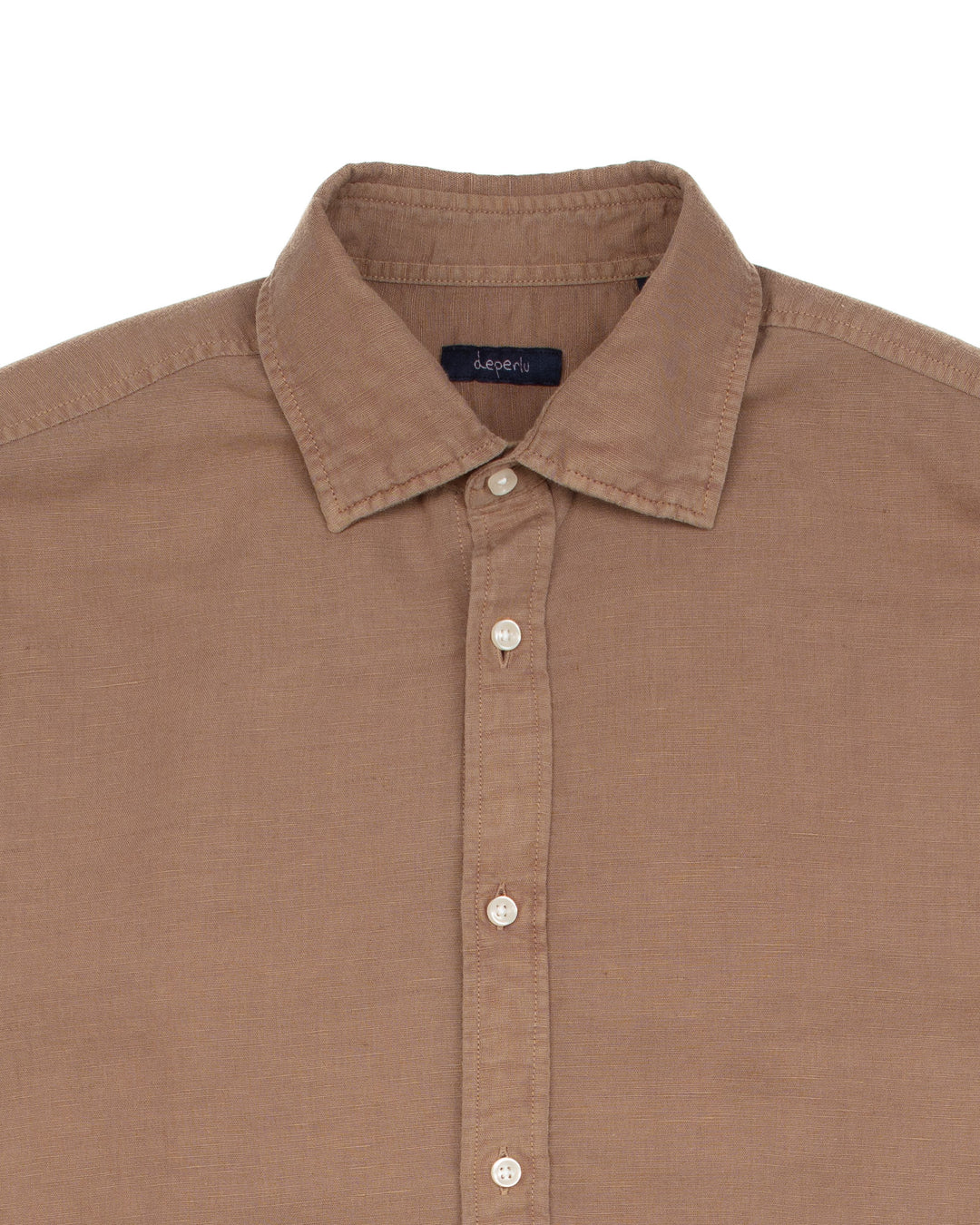 The Flynn Cotton & Linen Shirt in Tan