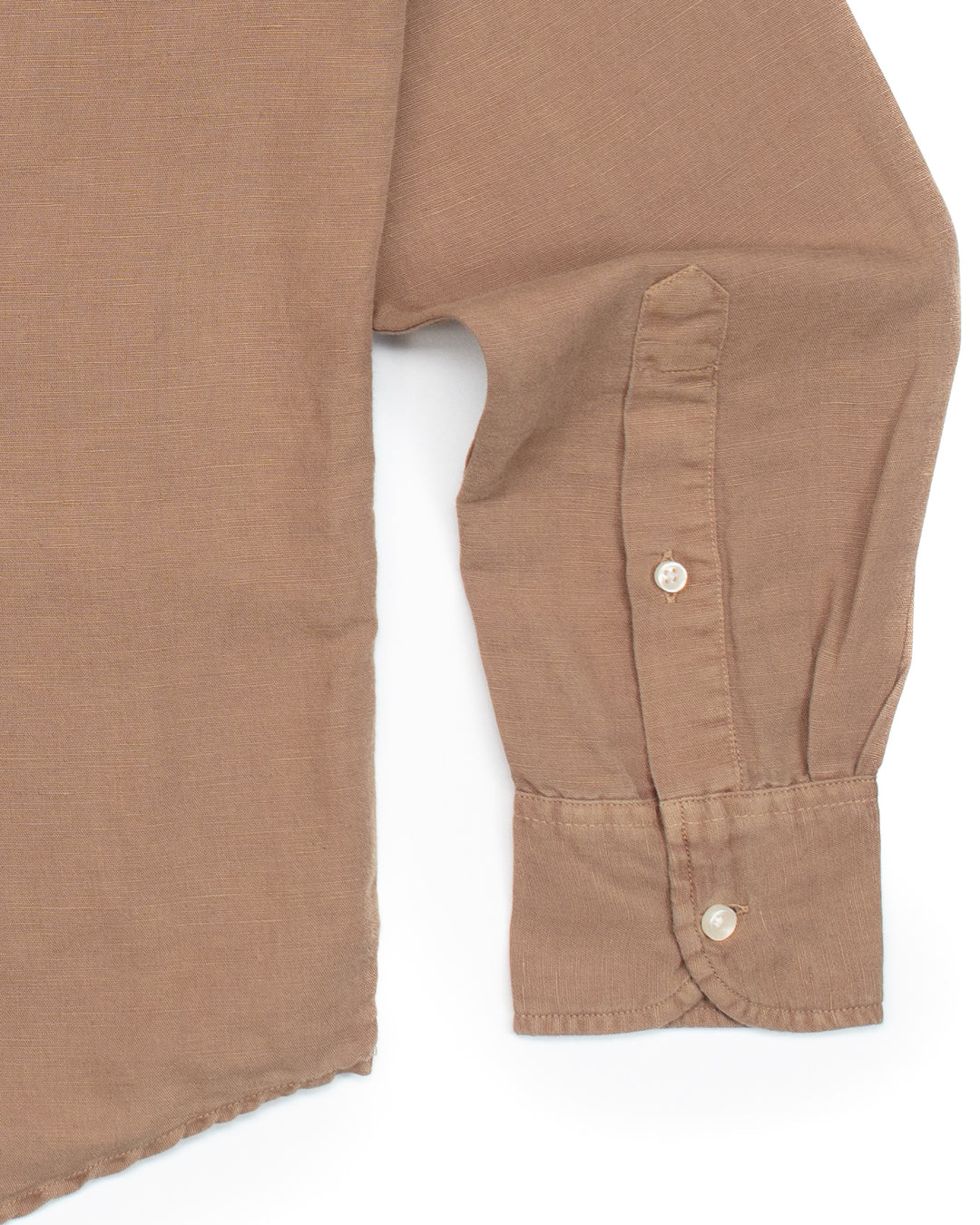 The Flynn Cotton & Linen Shirt in Tan