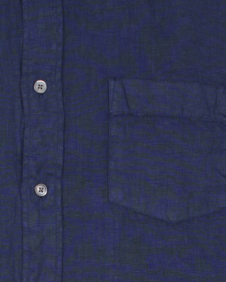 Paul Pat Shirt in Deep Blue Linen