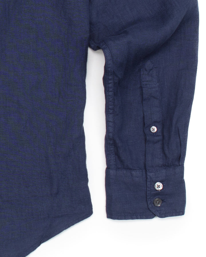 Paul Pat Shirt in Deep Blue Linen