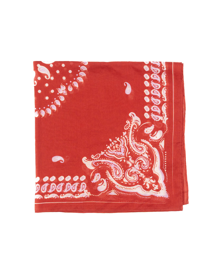 Red Paisley Cotton Bandana