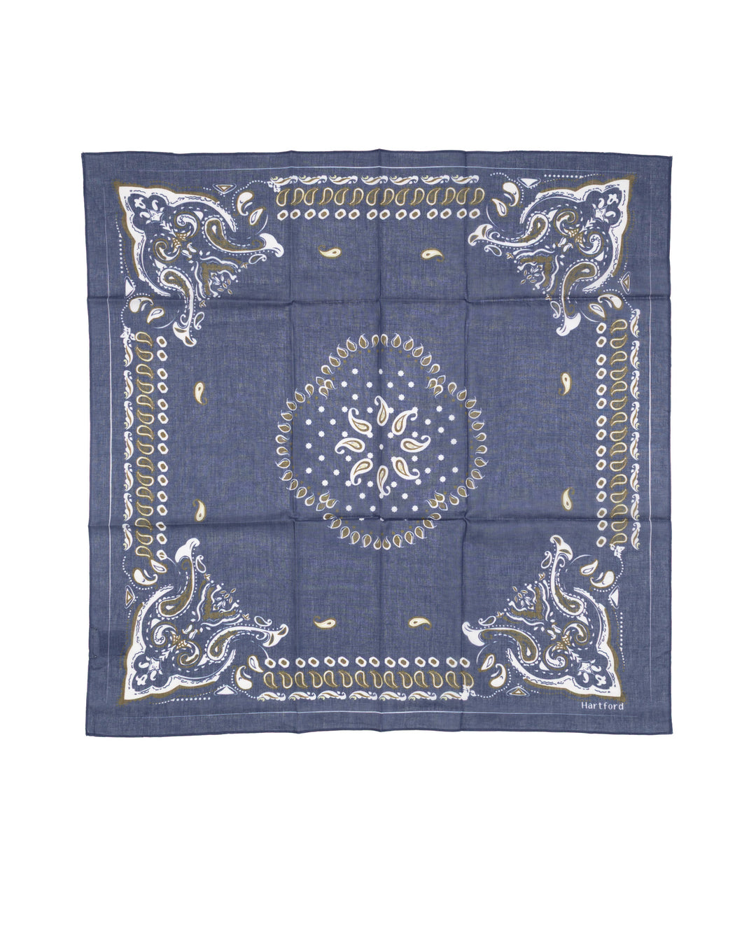 Navy Paisley Cotton Bandana