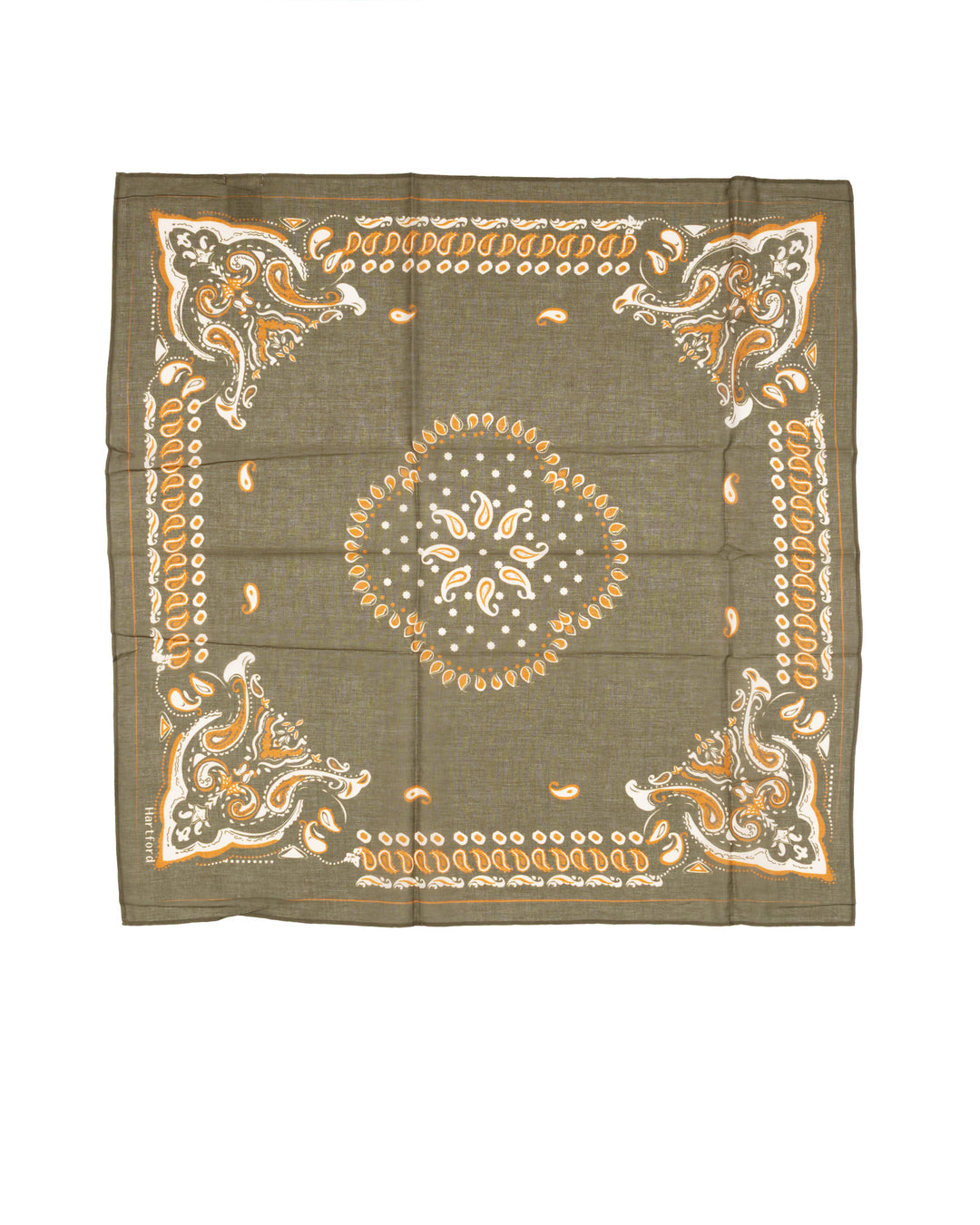 Green Paisley Cotton Bandana