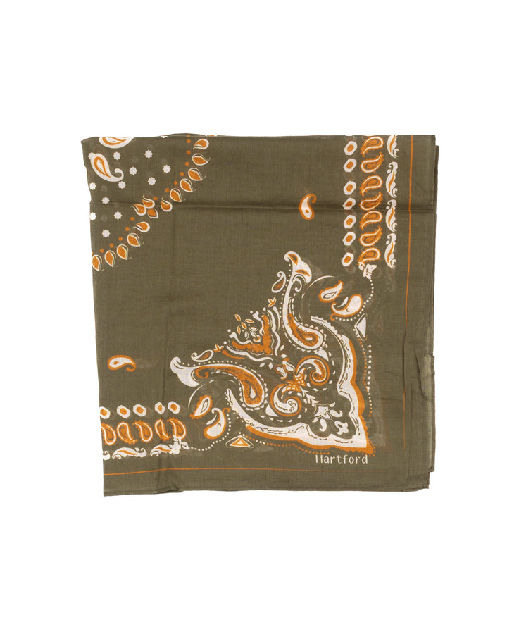 Green Paisley Cotton Bandana
