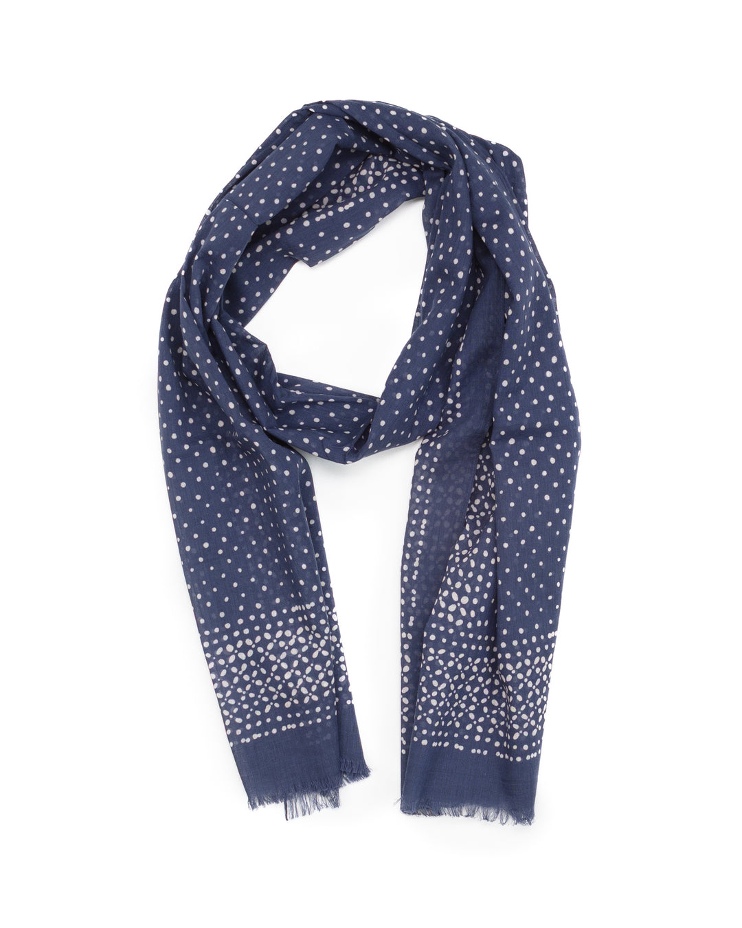 Polka Dot Navy Scarf