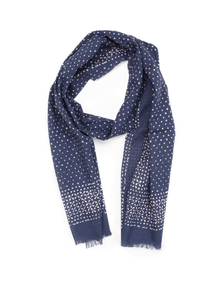 Polka Dot Navy Scarf