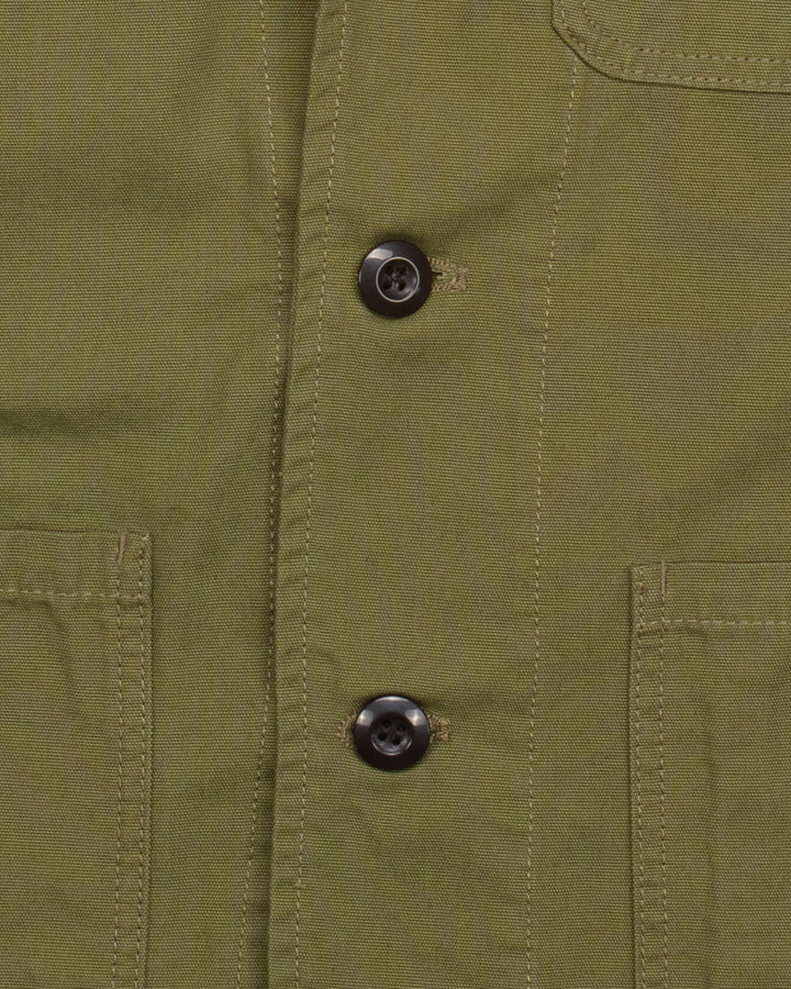 The Pembroke Blazer in Micro Canvas Military Green