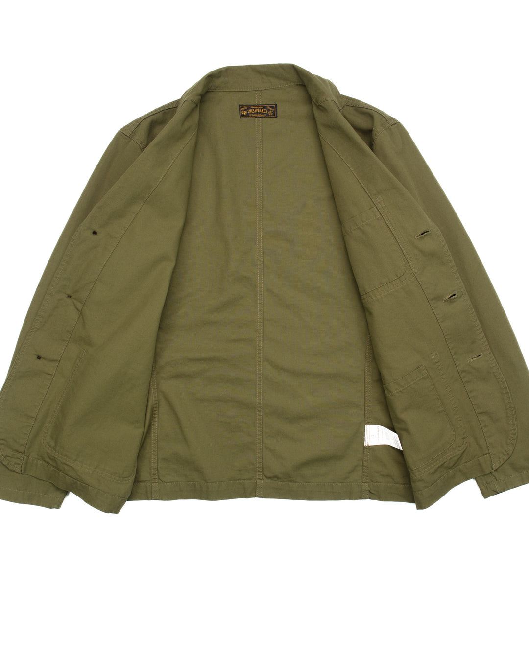 The Pembroke Blazer in Micro Canvas Military Green