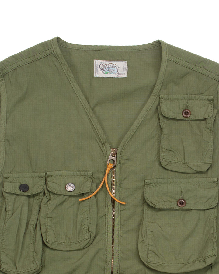 Photographer Vest in Ripstop Tech Green