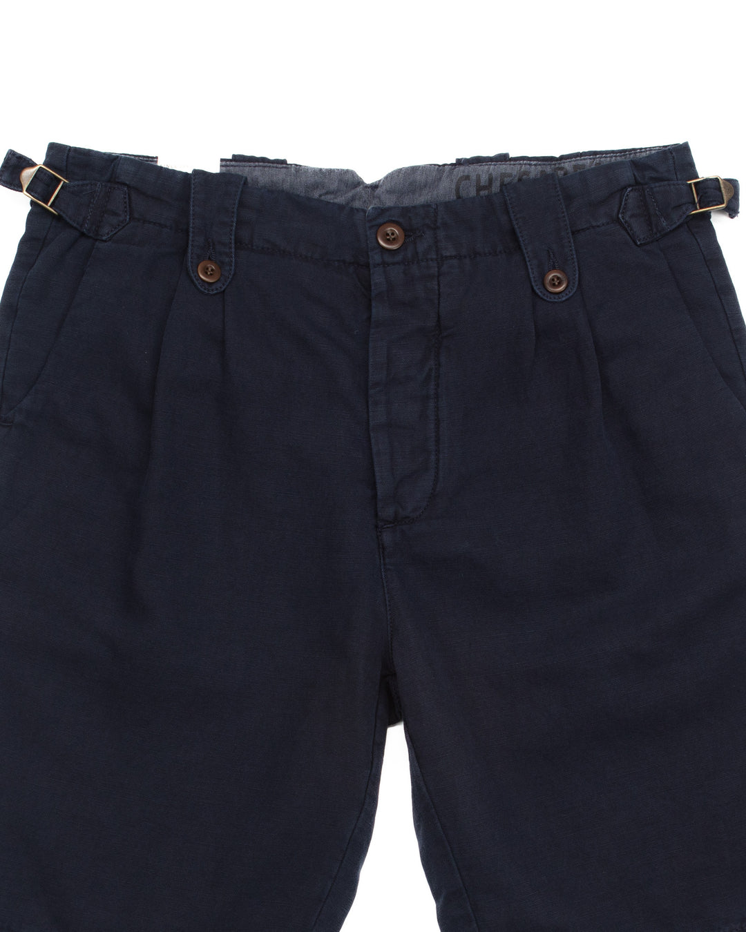 Navarre Cotton & Linen Shorts in Navy