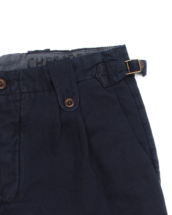 Navarre Cotton & Linen Shorts in Navy