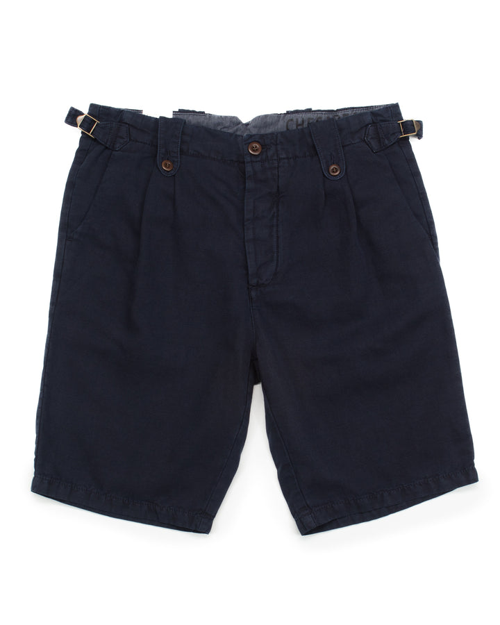 Navarre Cotton & Linen Shorts in Navy
