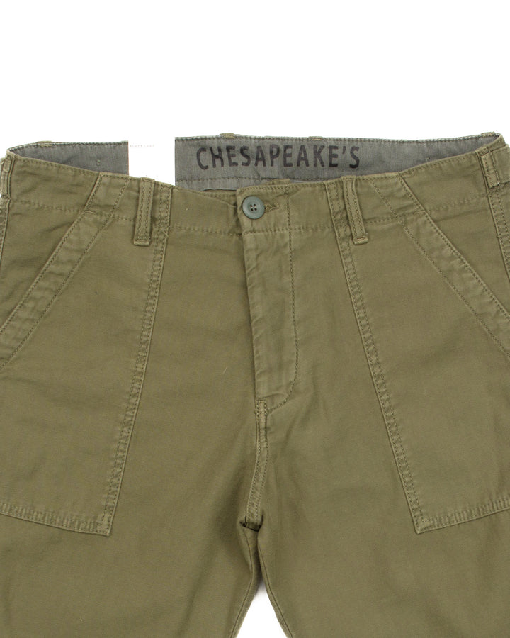 Shannon Fatigue Shorts in Army Satin