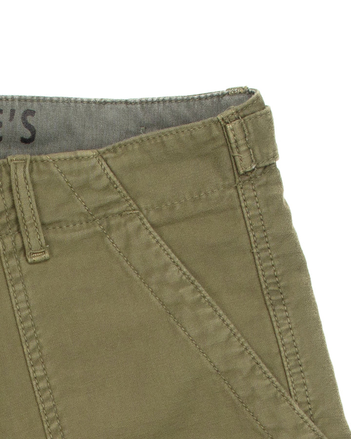 Shannon Fatigue Shorts in Army Satin