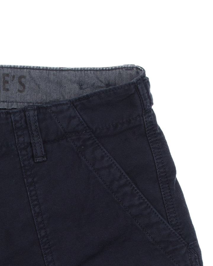 Shannon Fatigue Shorts in Navy Satin