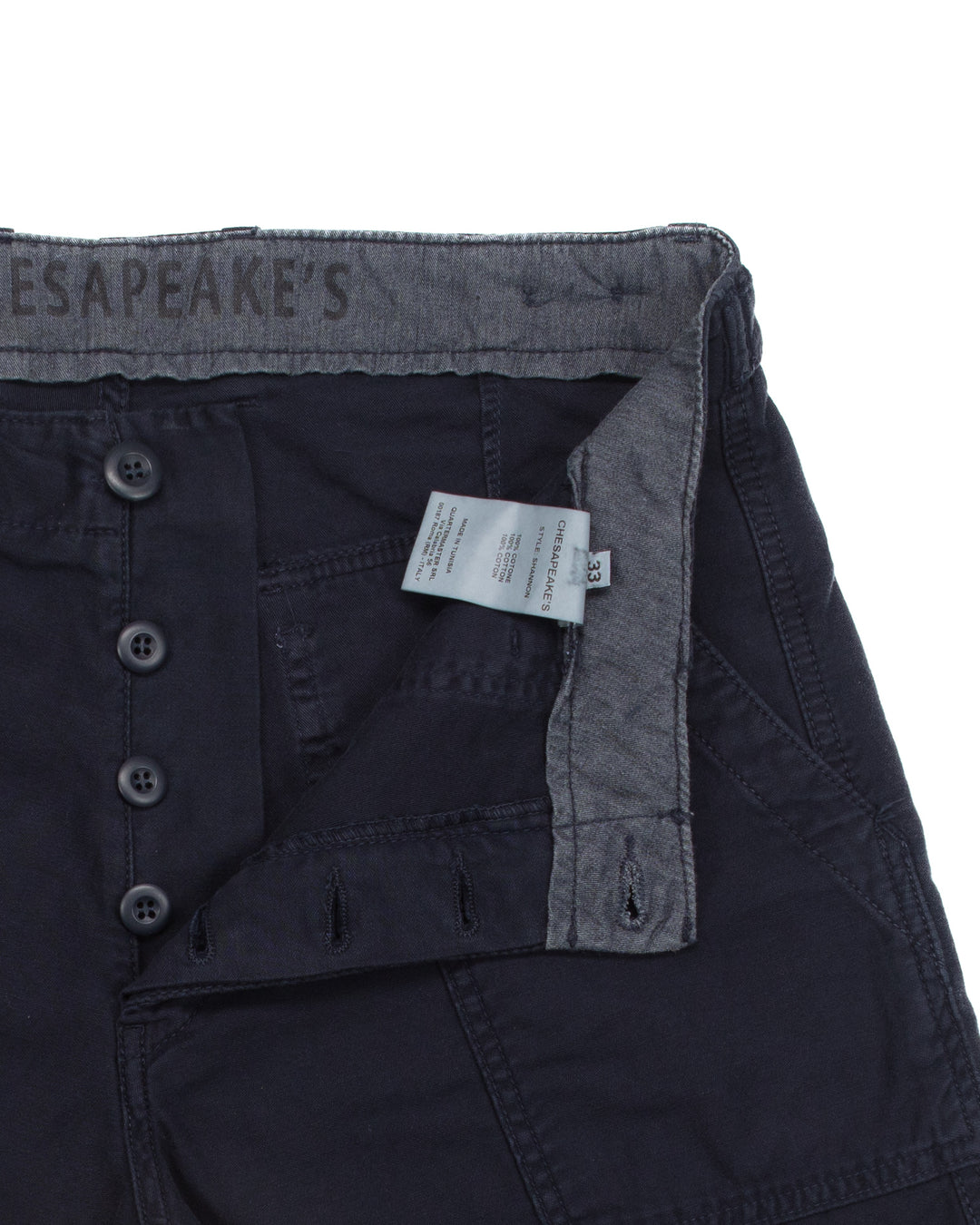 Shannon Fatigue Shorts in Navy Satin