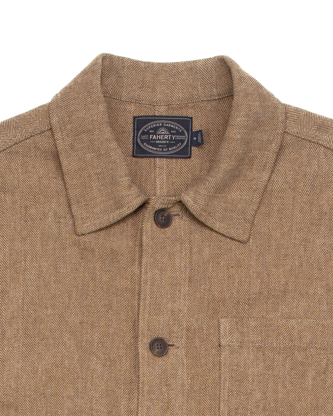 Studio Jacket in Khaki Herringbone