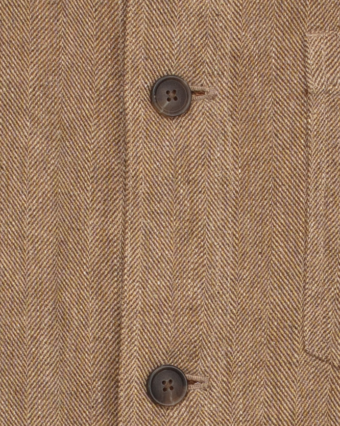 Studio Jacket in Khaki Herringbone