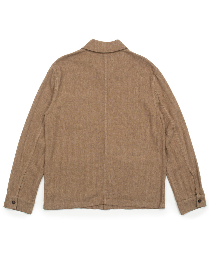 Studio Jacket in Khaki Herringbone