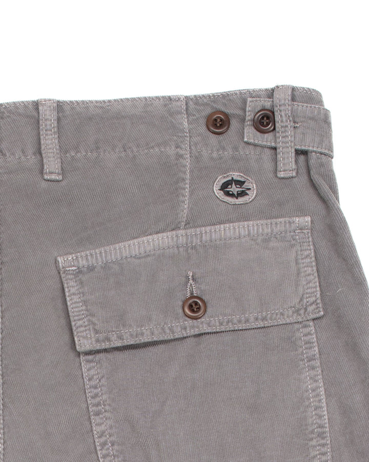 Shannon Fatigue Shorts in Iron Micro Cord