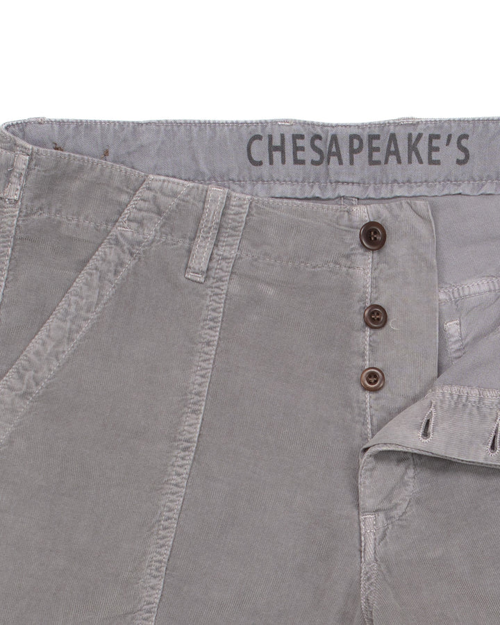 Shannon Fatigue Shorts in Iron Micro Cord