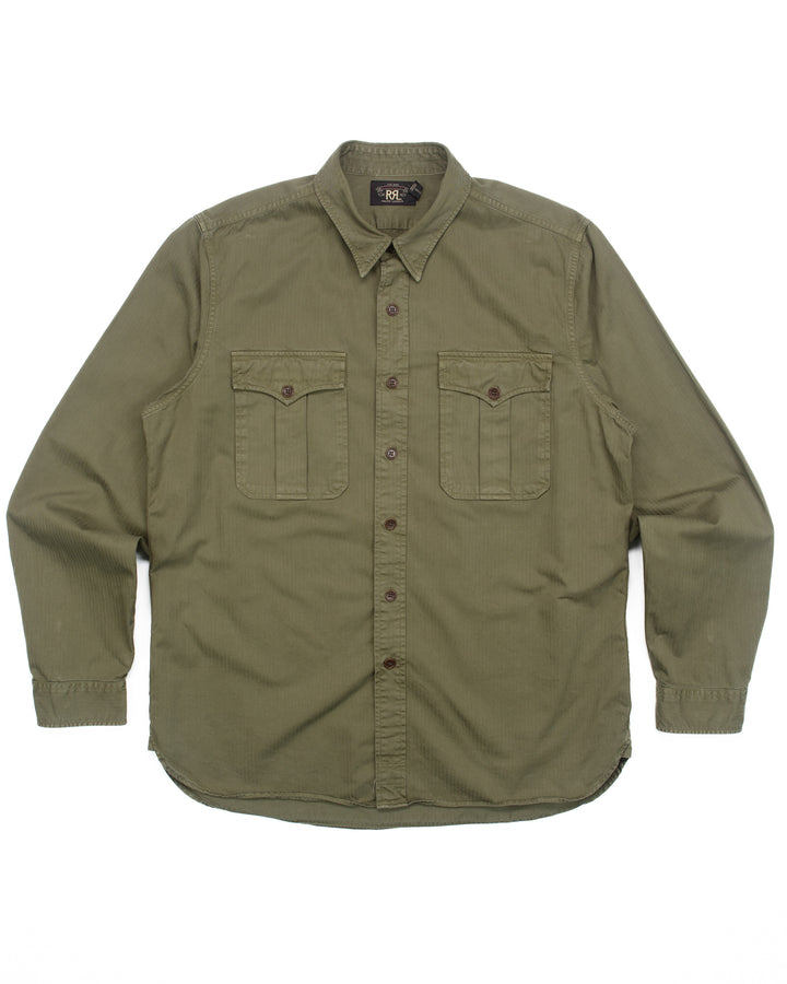 Heavy Overshirt in Olive HBT #1799