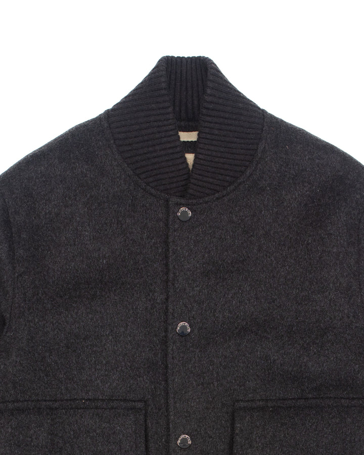 Bomber in Charcoal Wool #1699