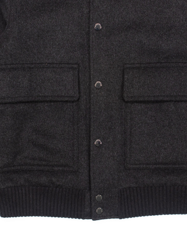 Bomber in Charcoal Wool #1699