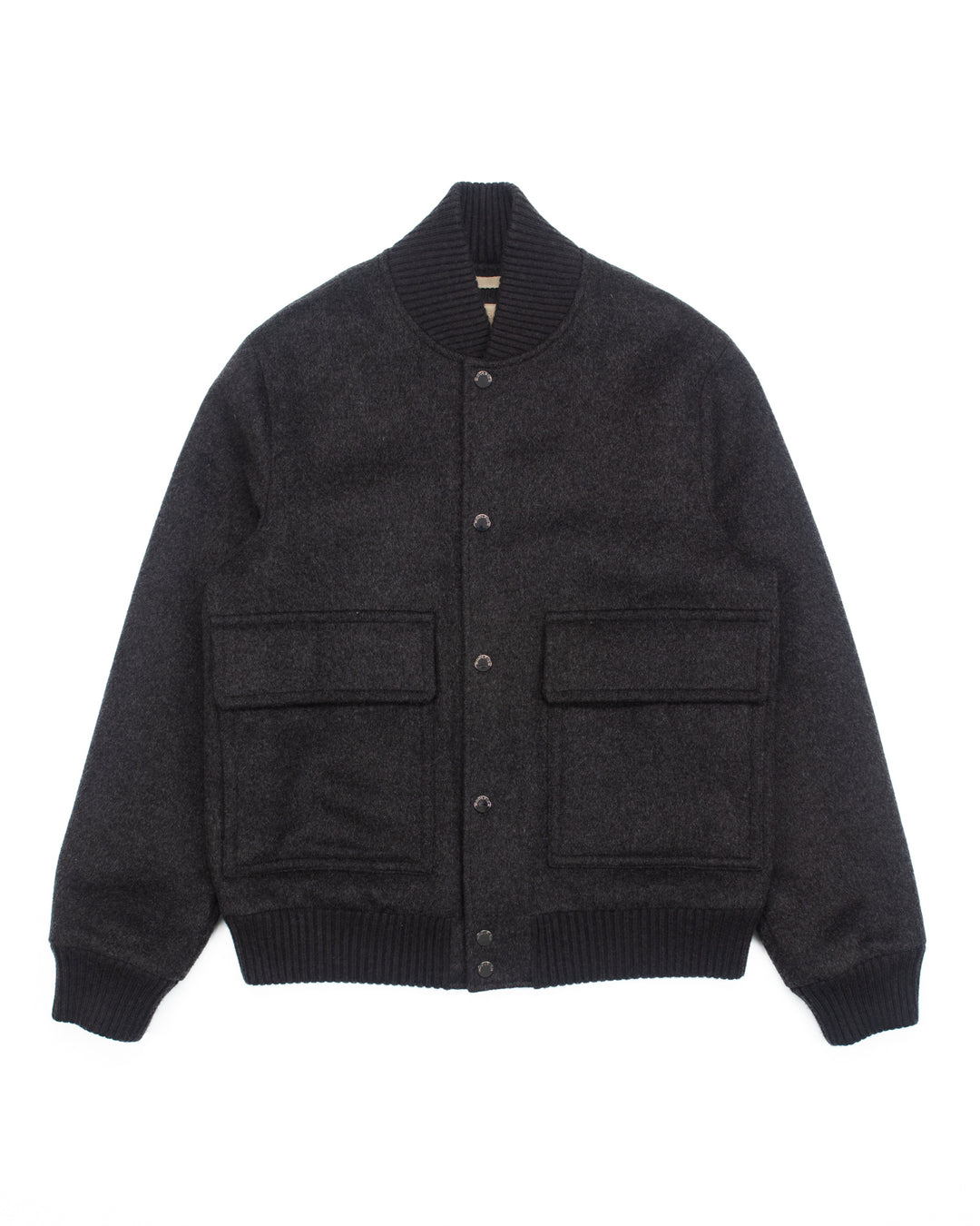 Bomber in Charcoal Wool #1699