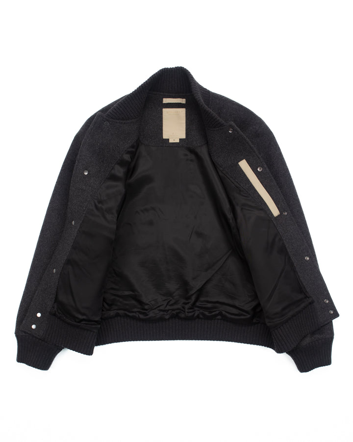 Bomber in Charcoal Wool #1699