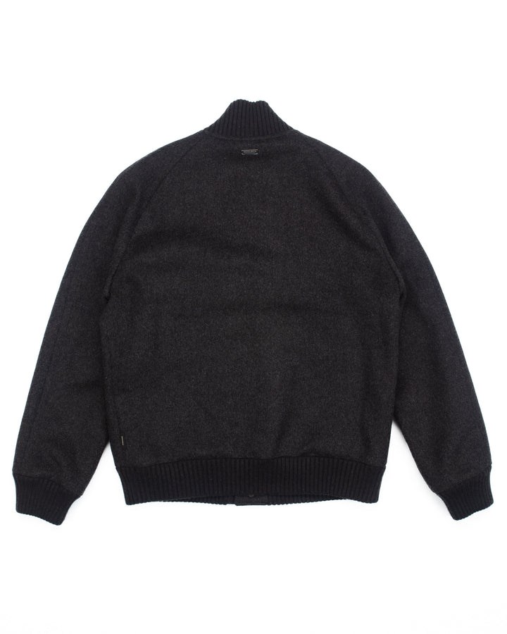 Bomber in Charcoal Wool #1699