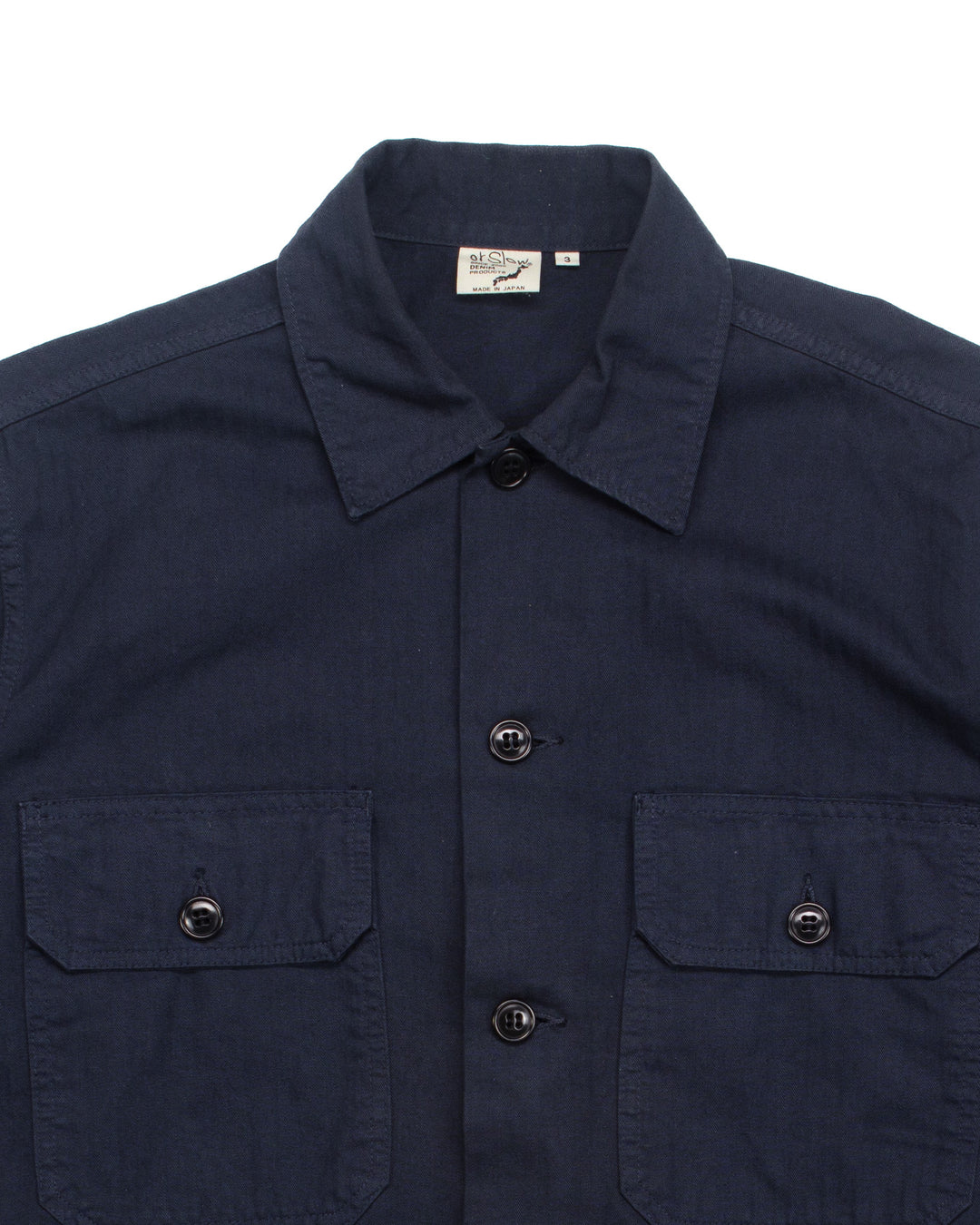 M-38 Ltd Edition Shirt Jacket in Navy Herringbone #1696