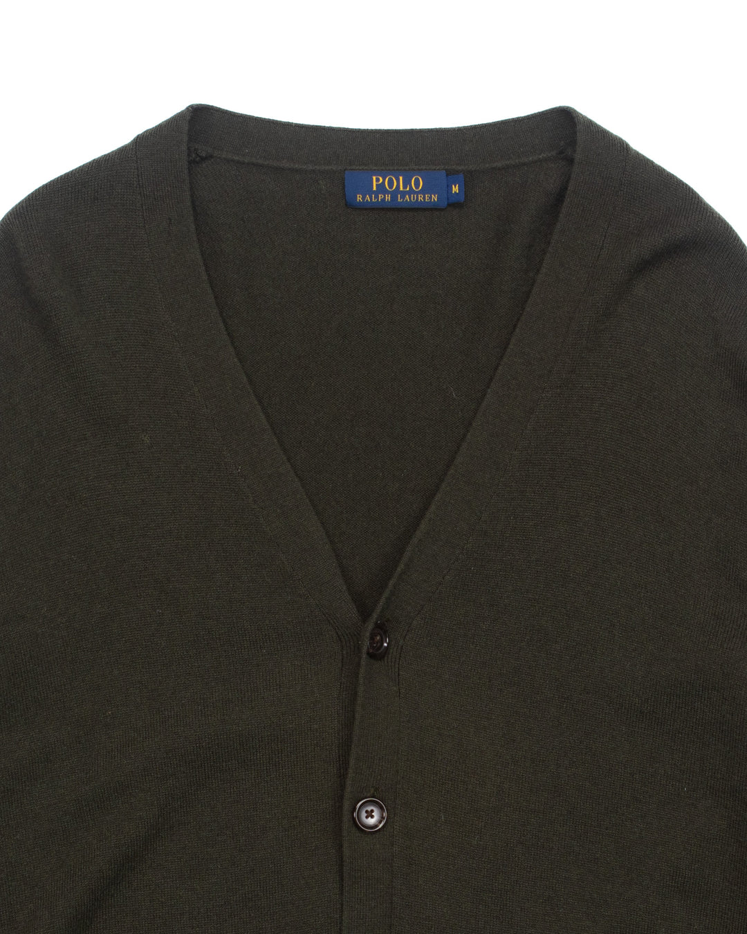 Olive Wool Cardigan #1796
