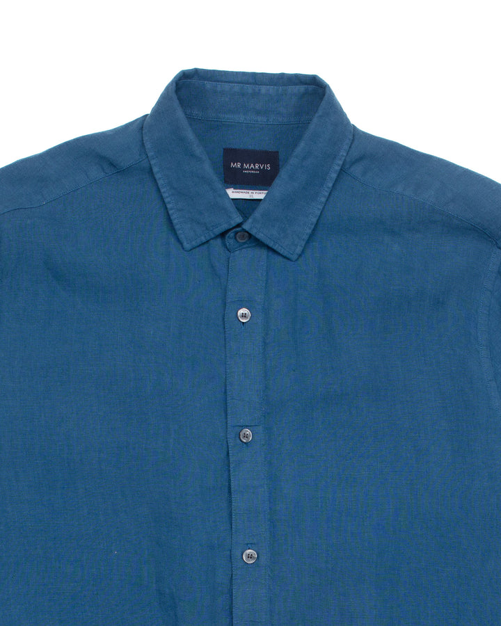 Blue Linen Shirt #1804